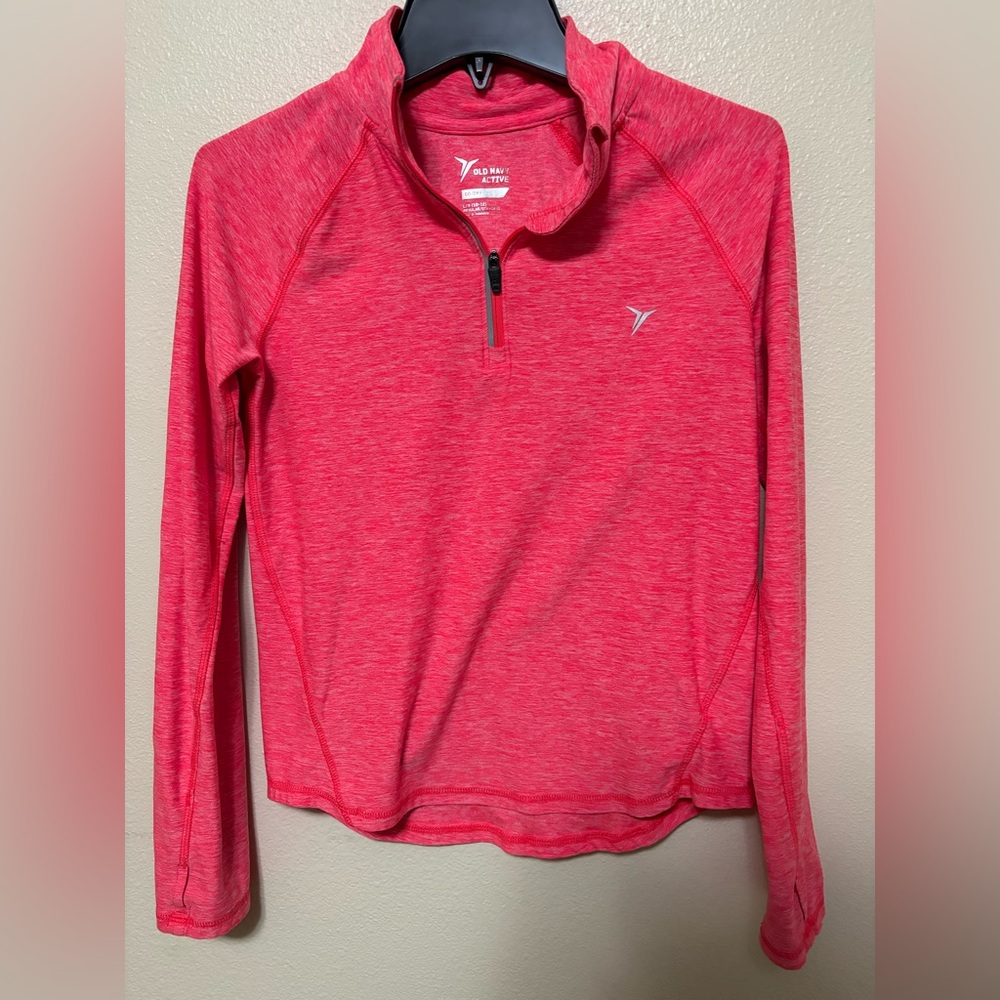 Old Navy Active Girls Pink Quarter-Zip